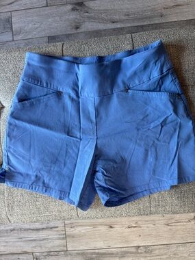 INC International Concepts High-Waist Royal Blue Stretch Shorts
